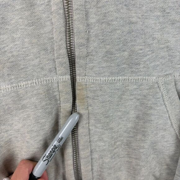 Polo Ralph Lauren Waffle Knit Hoodie Full Zip Jacket Gray Men's L Gray *Read - Picture 5 of 13